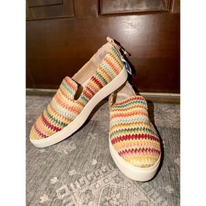 NWT Women's Woven Slip On Espadrille Flats Multicolor Size 7‎